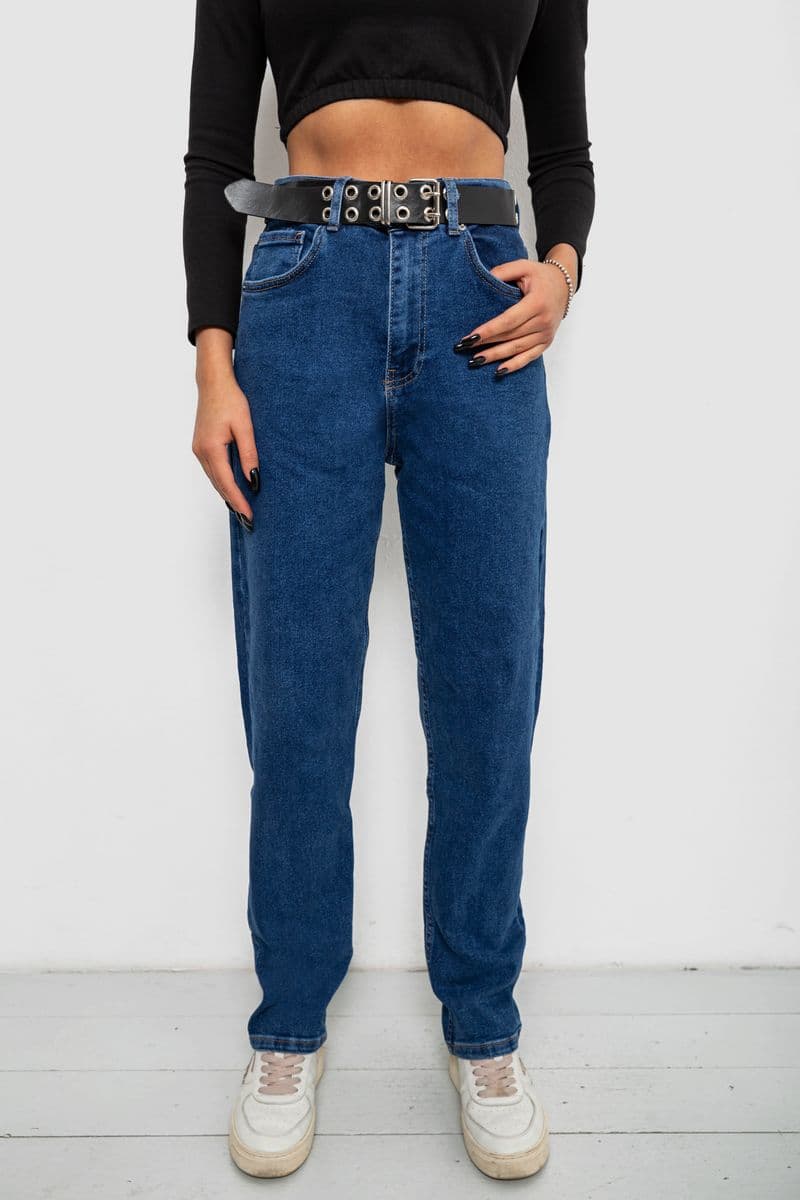 Джинси жіночі MOM, колір синій, 244R001123 - зображення 1