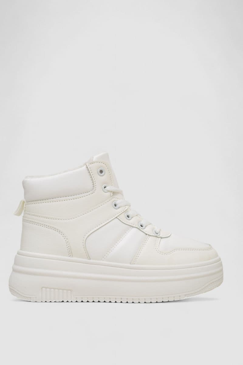 Кросівки жіночі зимові на хутрі, колір білий, 248RAM014 - зображення 1