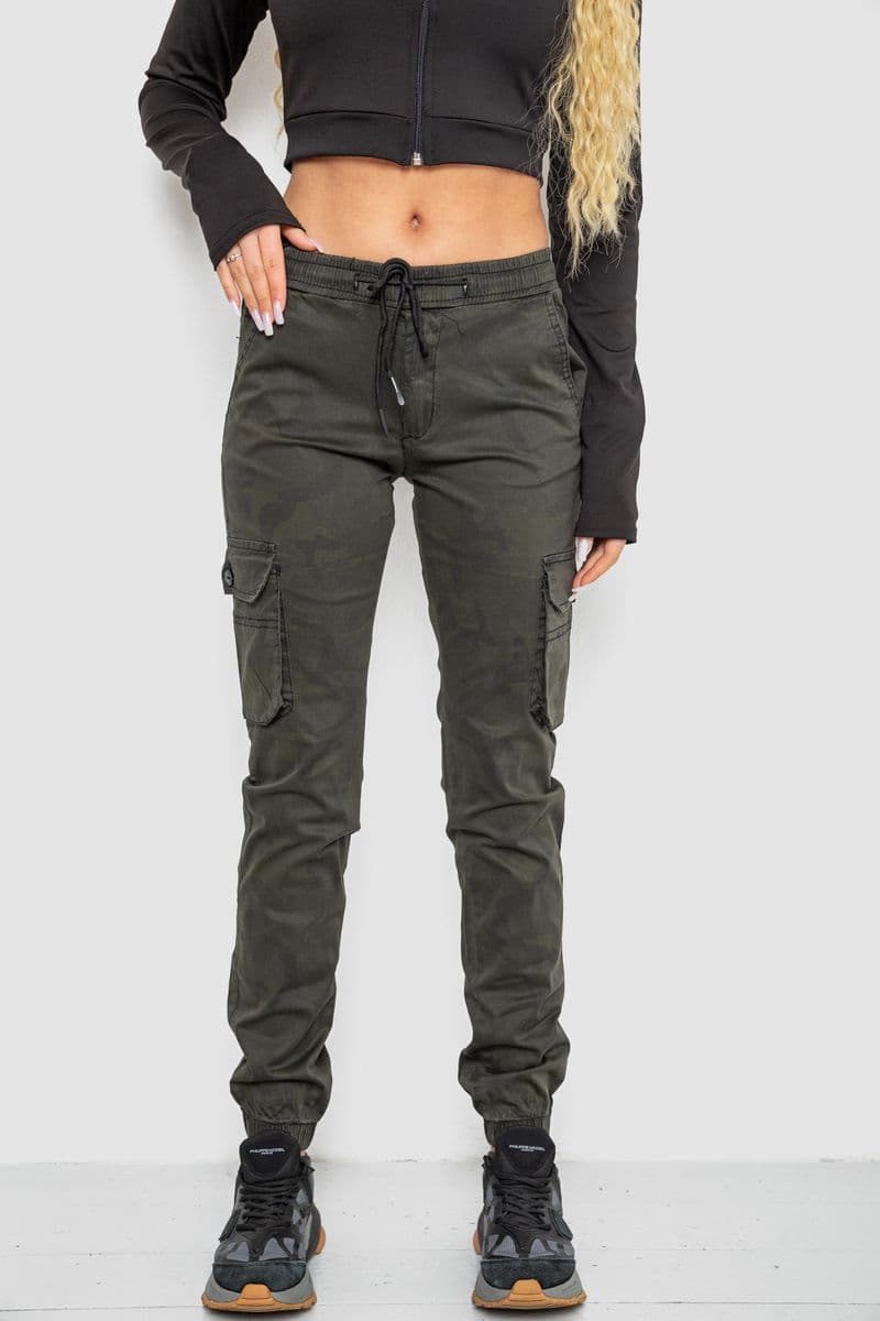 Штани жіночі камуфляжні, колір хакі, 244RTL1067 - зображення 1