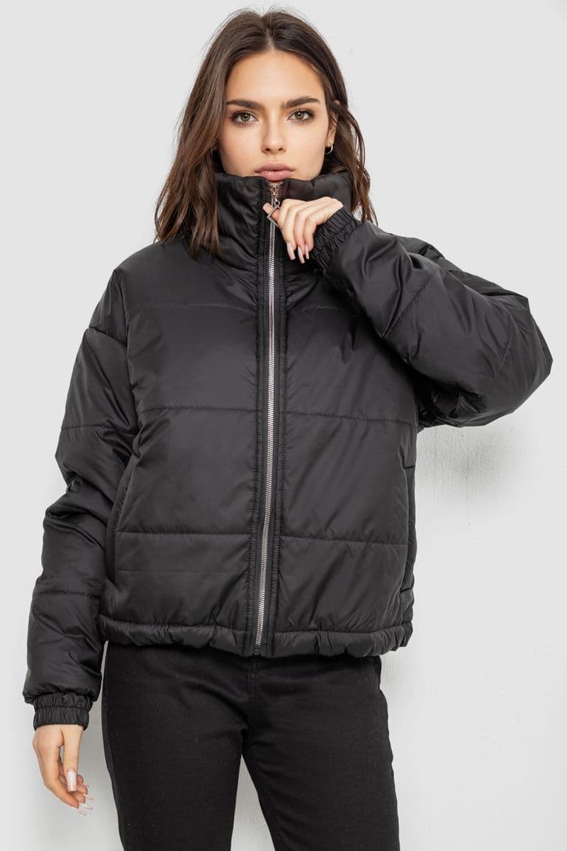 Куртка жіноча демісезонна, колір чорний, 102R5273 - зображення 1