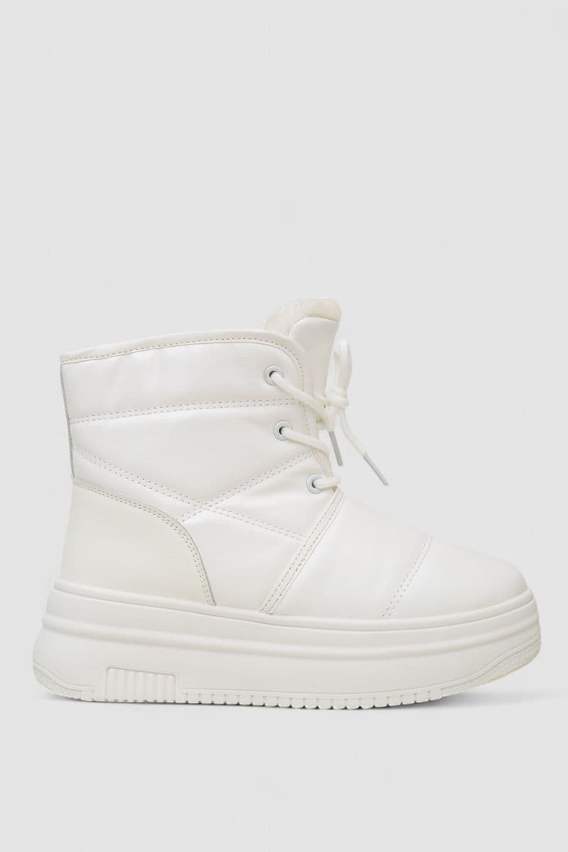 Черевики зимові жіночі на хутрі, колір білий, 248RAM017 - зображення 1