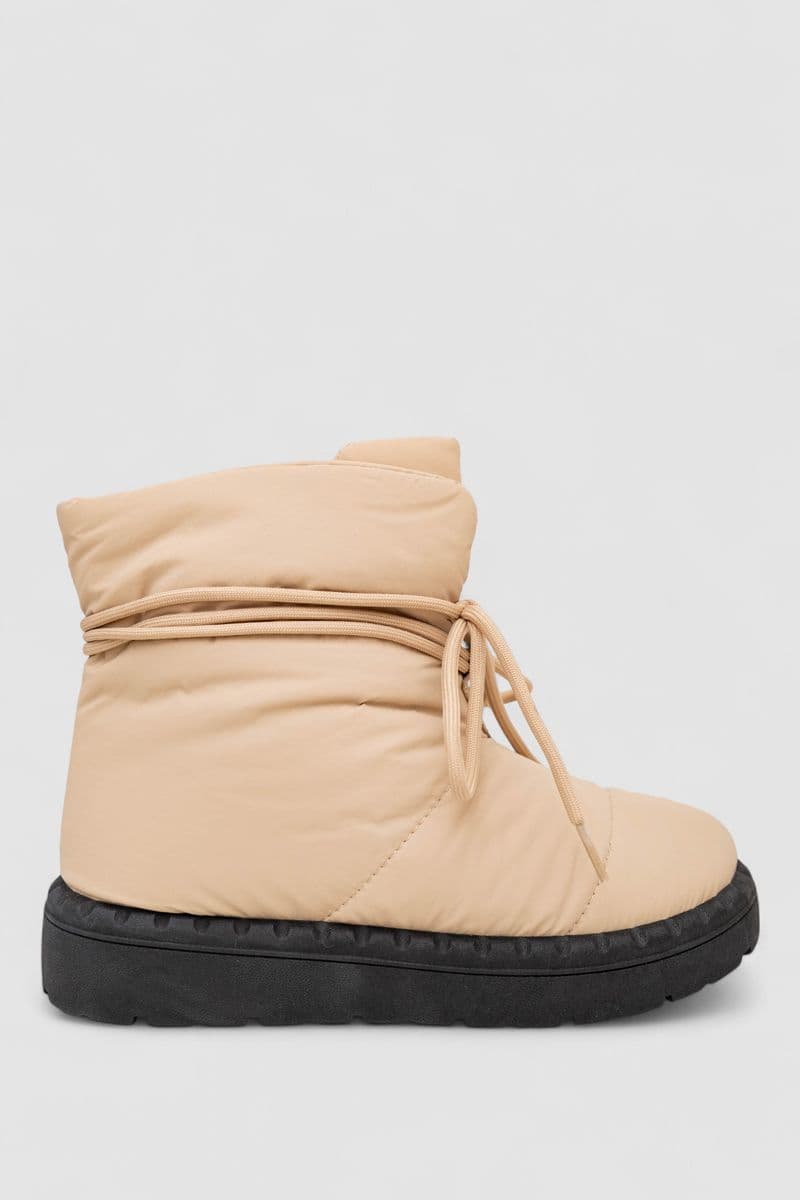 Дутики жіночі зимові на хутрі, колір бежево-чорний, 248RFM600 - зображення 1