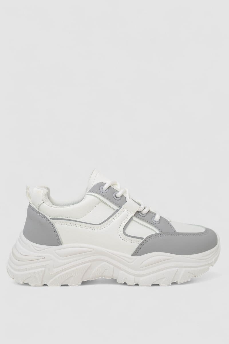 Кросівки жіночі, колір біло-сірий, 248RA140 - зображення 1