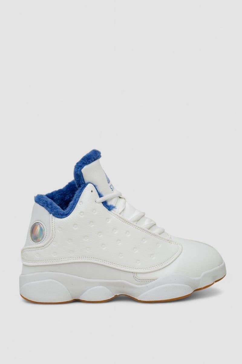 Кросівки чоловічі зимові на хутрі, колір біло-синій, 248RCX679 - зображення 1
