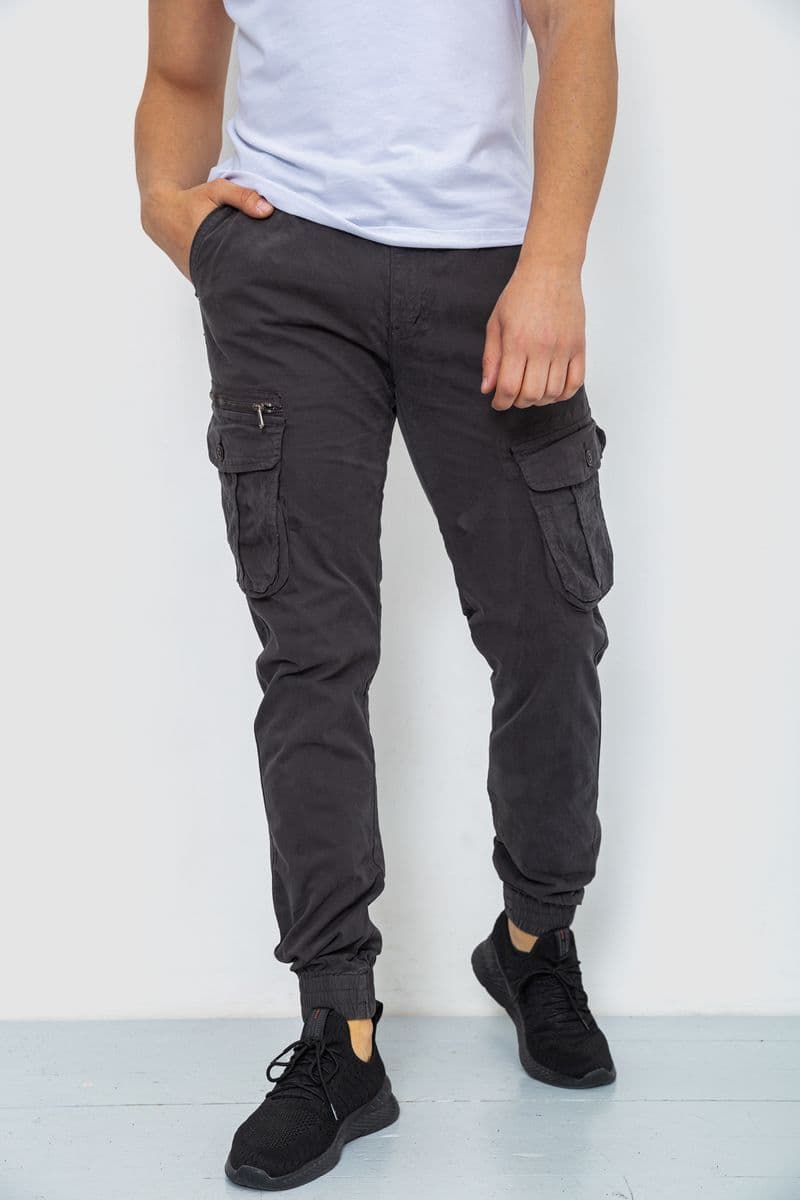 Штани карго чоловічі, колір темно-сірий, 244R2073 - зображення 1