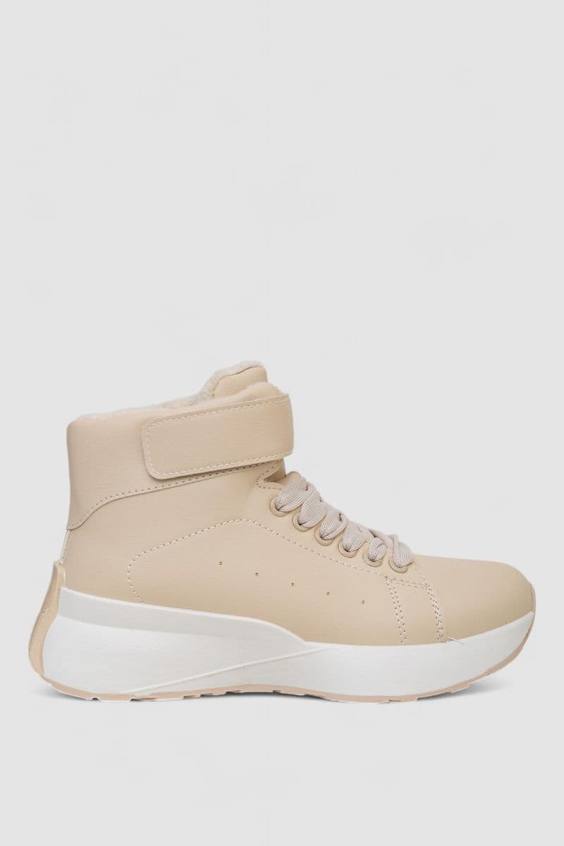 Черевики зимові жіночі на хутрі, колір бежевий, 248RXM25 - зображення 1