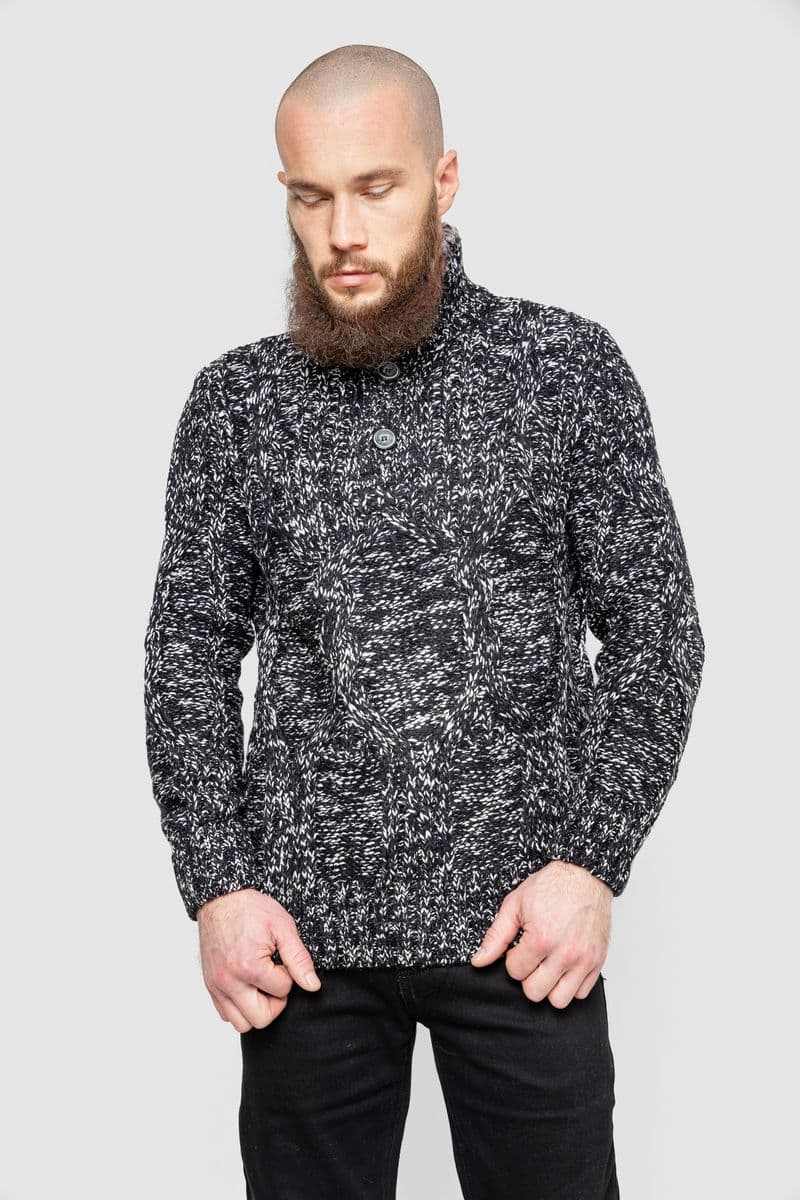 Светр чоловічий, колір чорний, 214R10323 - зображення 1