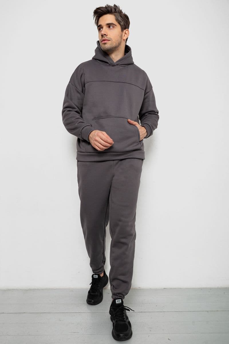 Спортивний костюм чоловічий на флісі, колір сірий, 238R029 - зображення 1