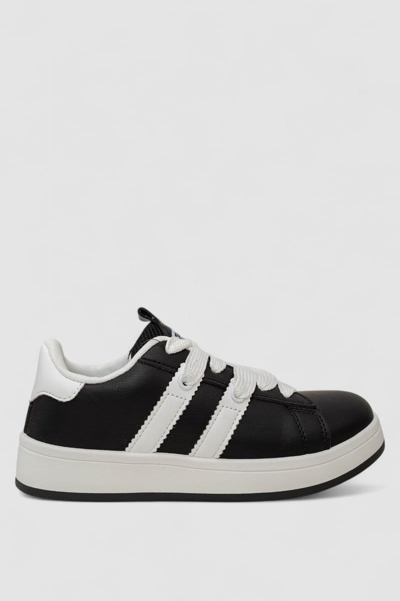 Кросівки жіночі шкіра, колір чорно-білий, 248RJH900-1 - зображення 1