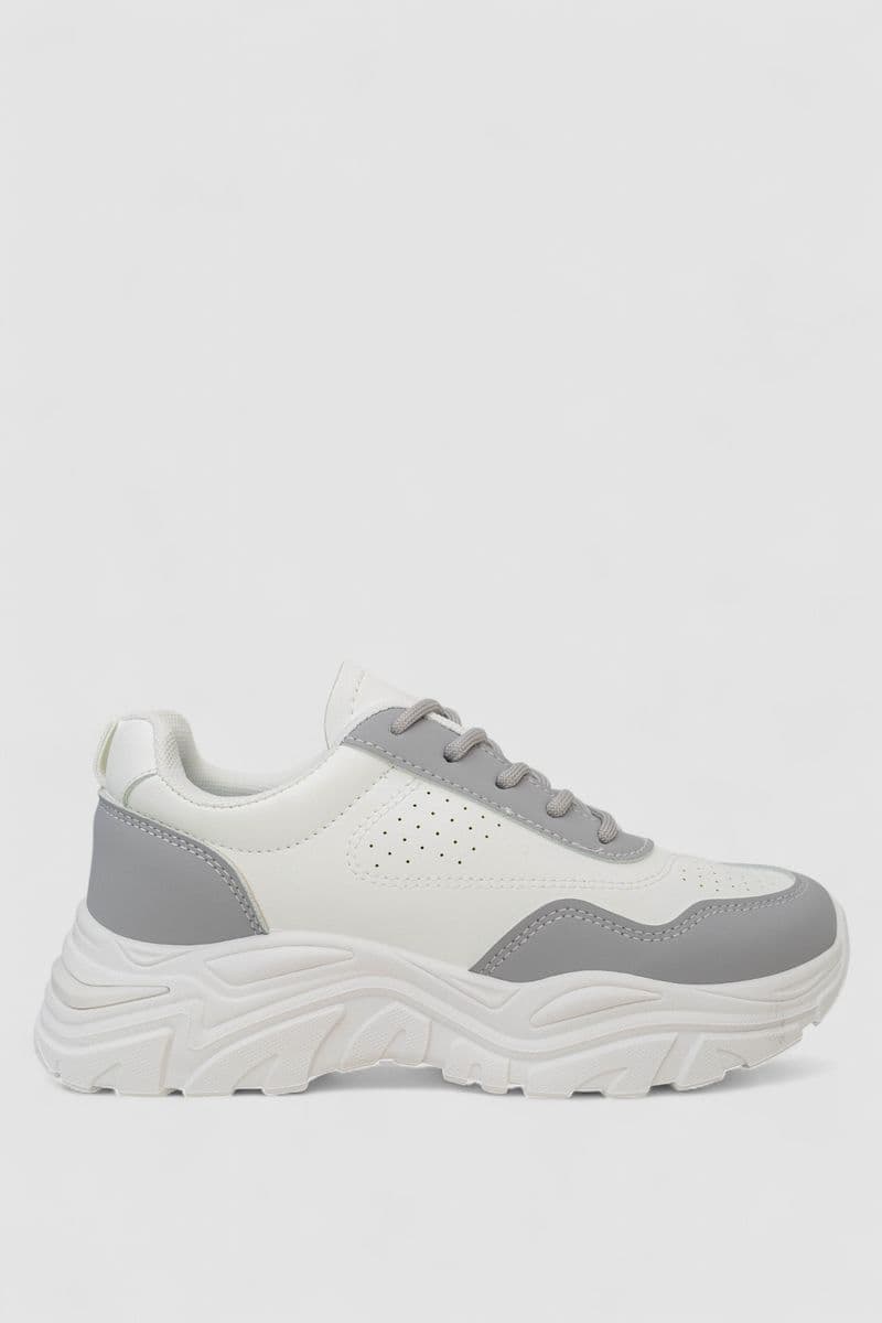 Кросівки жіночі, колір біло-сірий, 248RA70 - зображення 1