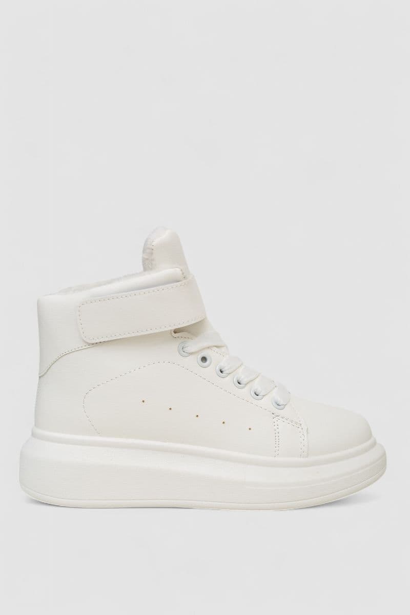 Кросівки жіночі зимові на хутрі, колір білий, 248RA2252 - зображення 1