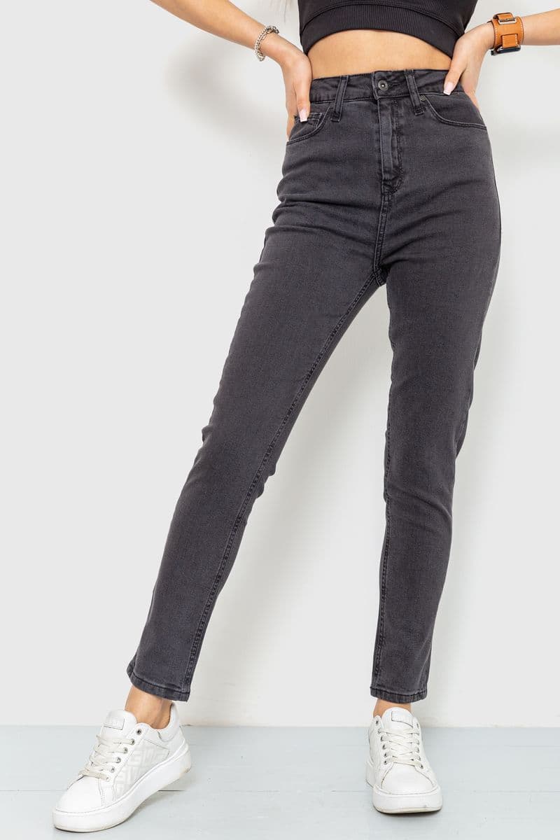 Джинси жіночі skinny, колір темно-сірий, 186R0029 - зображення 1