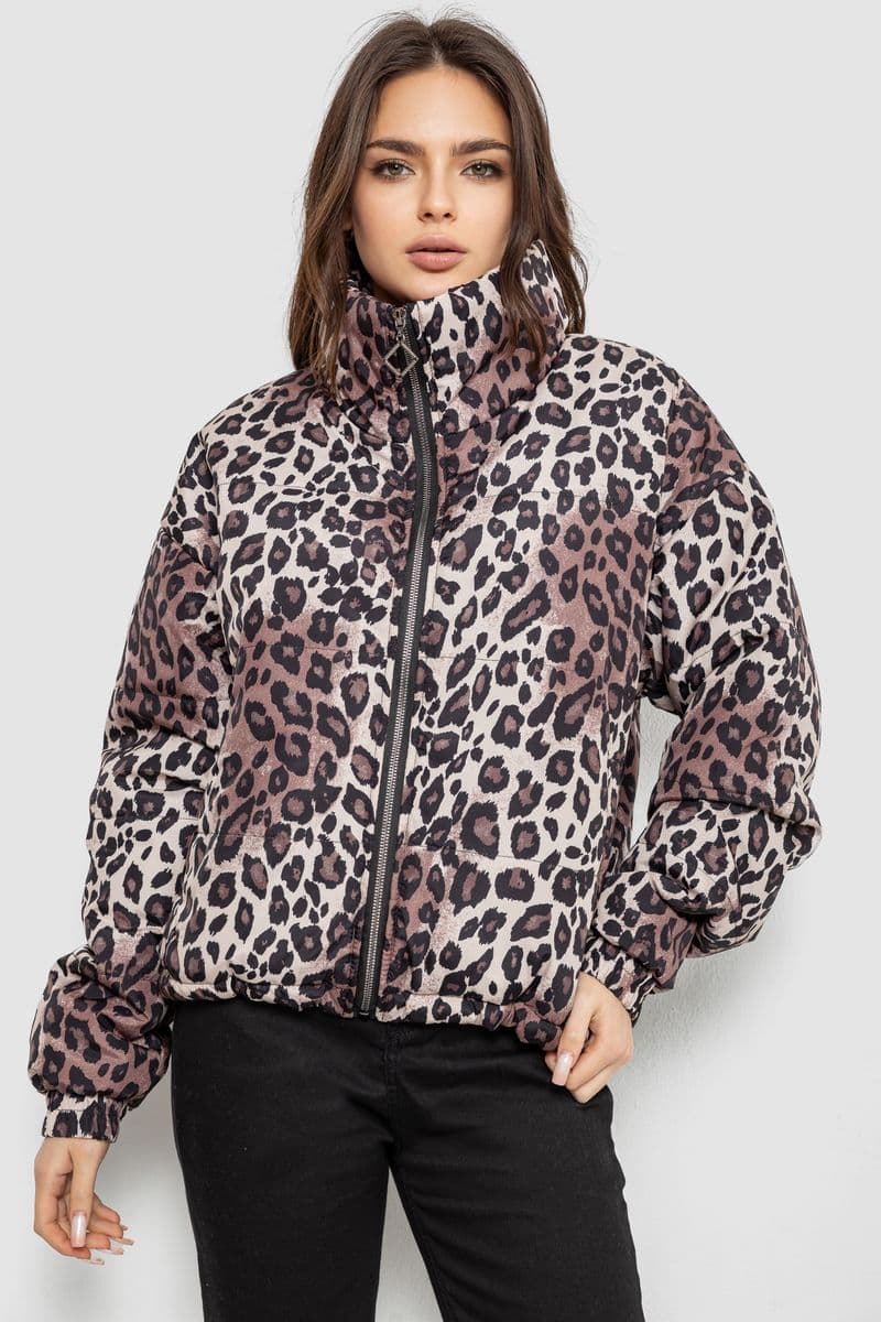 Куртка жіноча демісезонна, колір леопардовий, 102R5273-1 - зображення 1