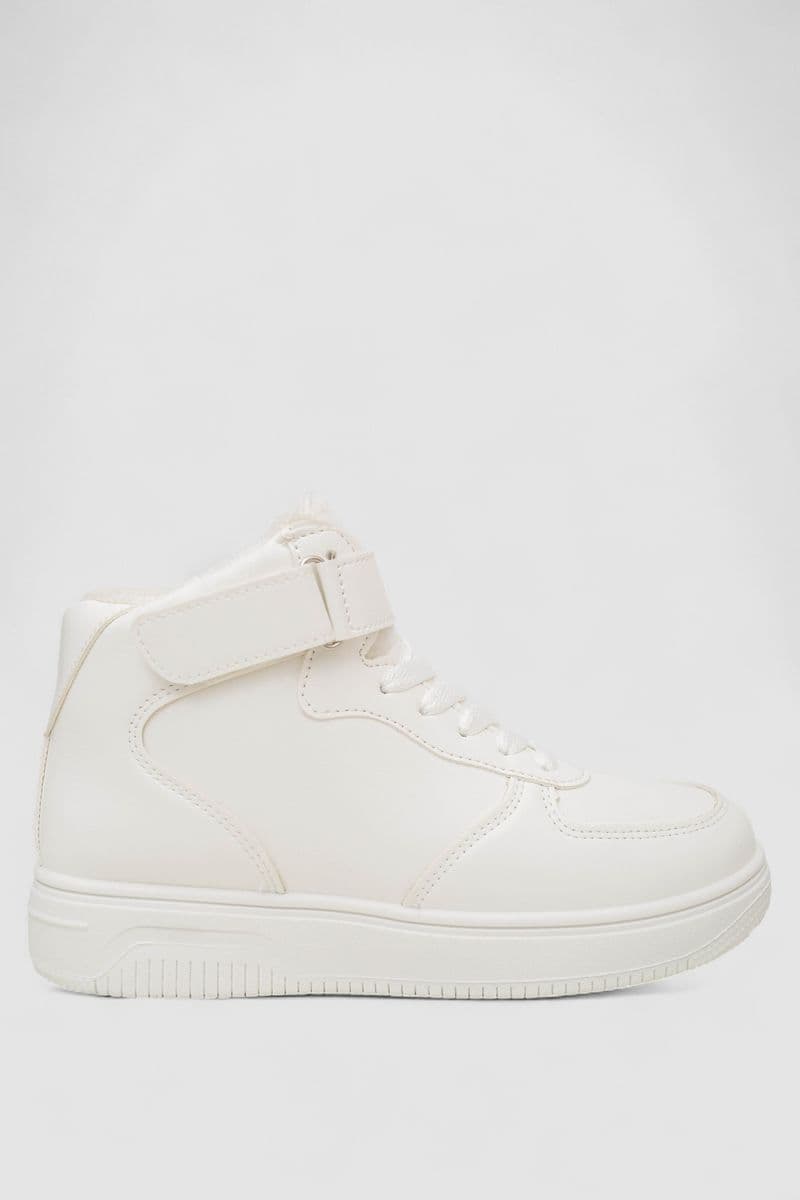 Кросівки жіночі зимові на хутрі, колір білий, 248RAJ01 - зображення 1