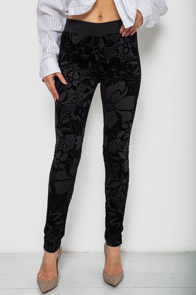 Лосини однотонні, колір чорний, 238R327-4 - зображення 1