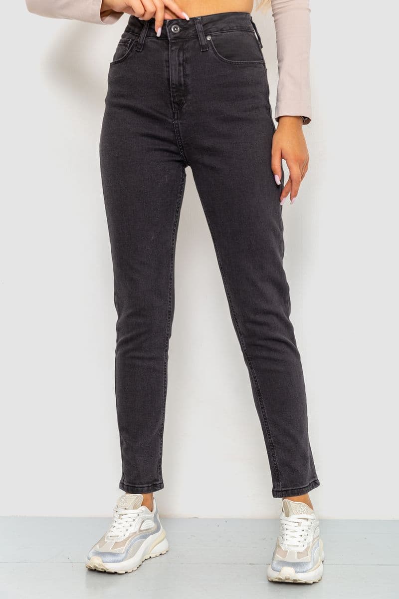 Джинси жіночі стрейчові, колір темно-сірий, 233R1810073 - зображення 1