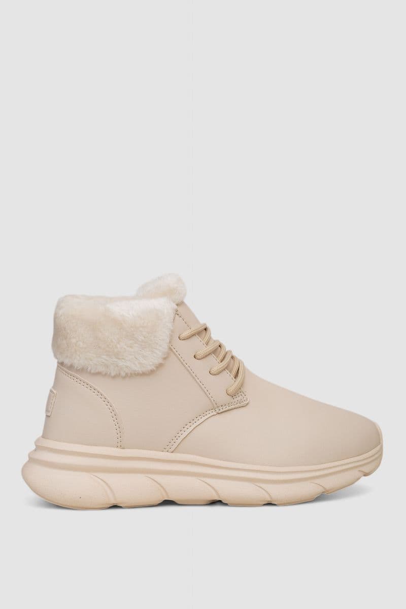 Черевики зимові жіночі на хутрі, колір бежевий, 248RCX663-1 - зображення 1