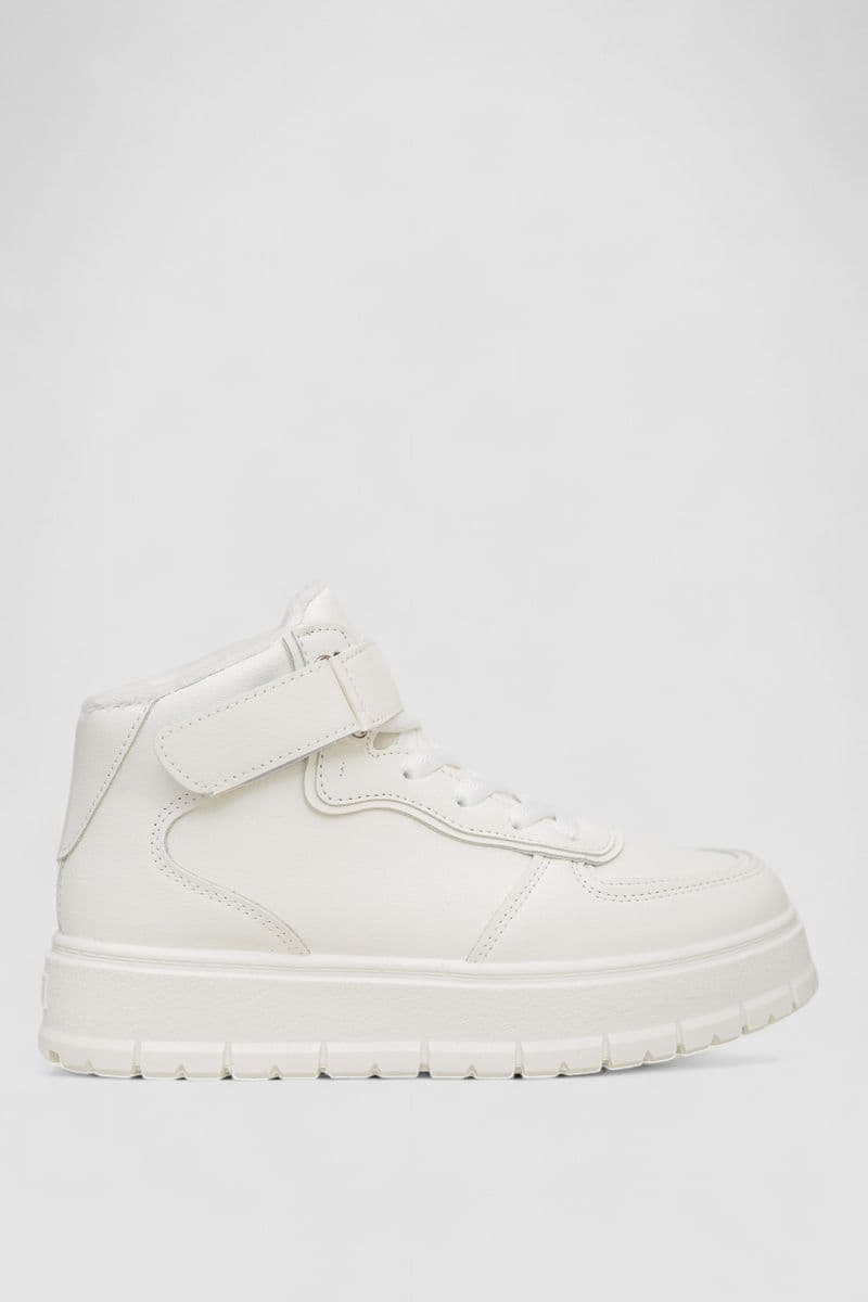 Кросівки жіночі зимові на хутрі, колір білий, 248RMB04 - зображення 1