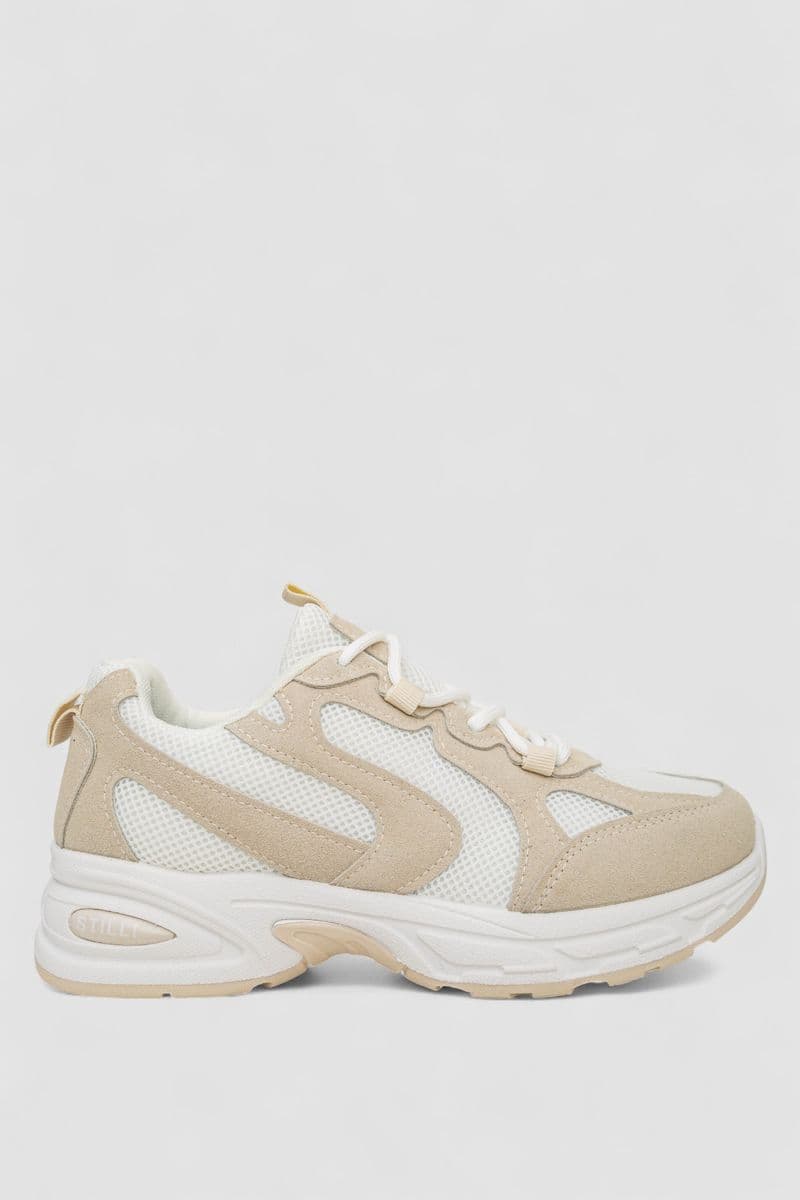 Кросівки жіночі, колір біло-бежевий, 248RN90-20 - зображення 1