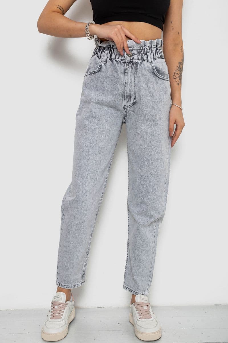 Джинси жіночі Mom-fit, колір сірий, 244R1601S20 - зображення 1