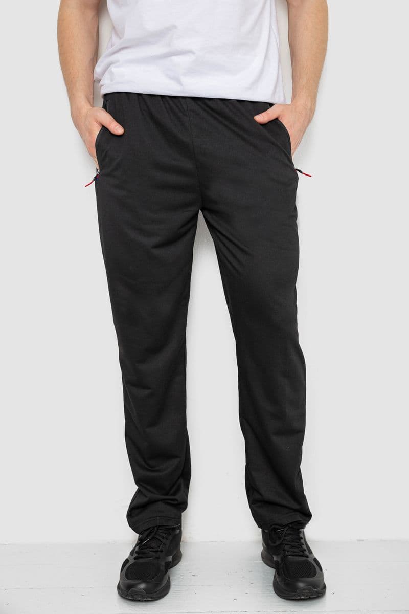 Спорт штани чоловічі, колір чорний, 244R41734 - зображення 1