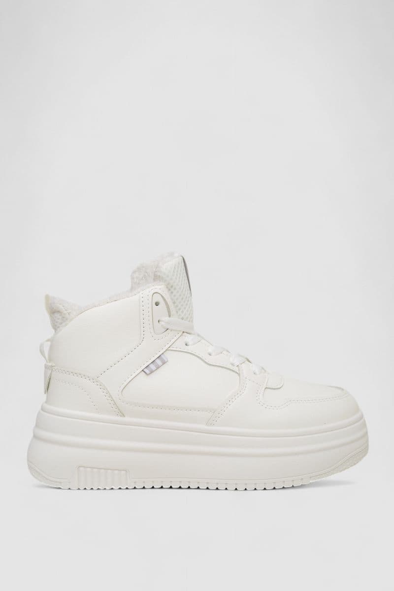 Кросівки жіночі зимові на хутрі, колір білий, 248RAM09 - зображення 1