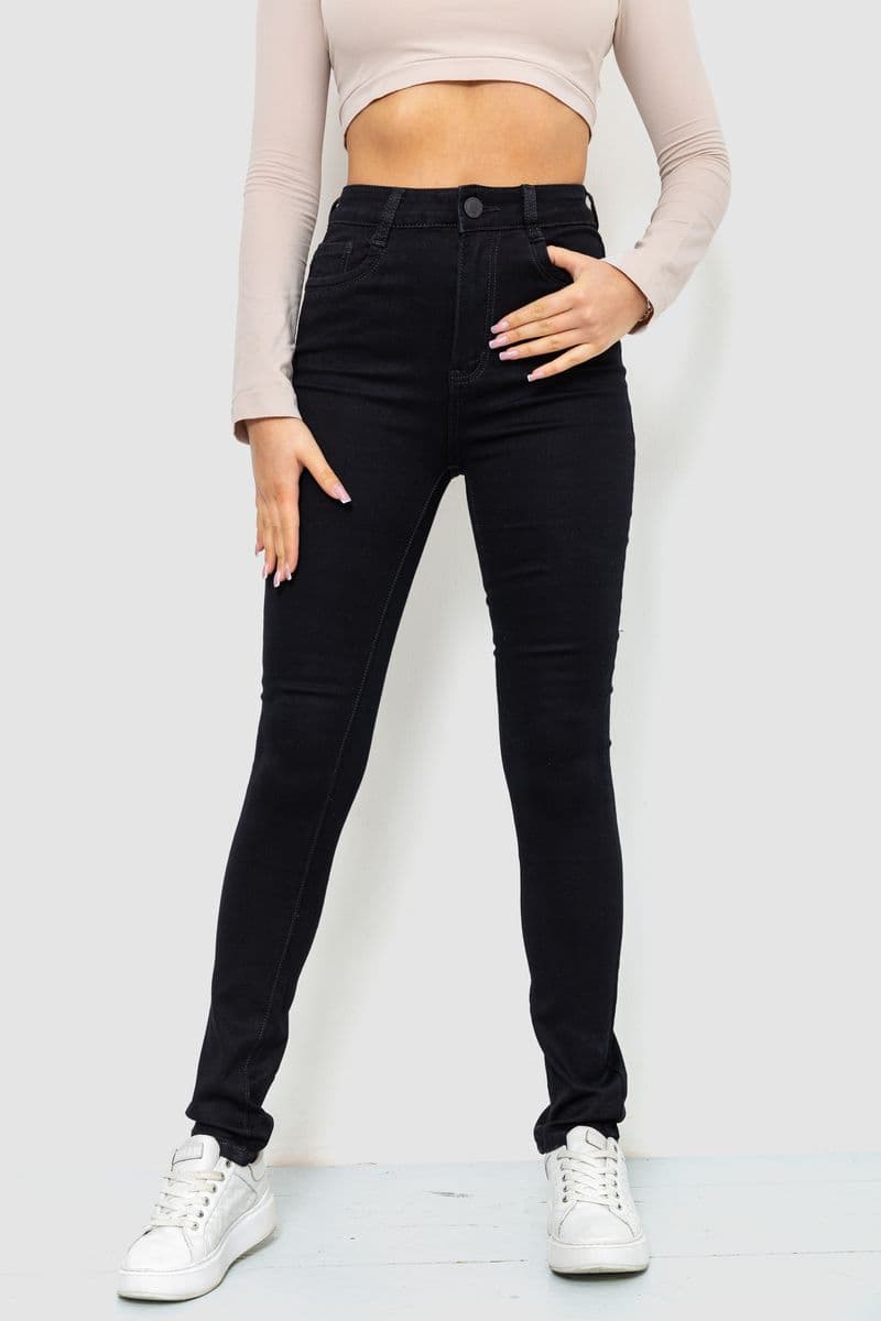 Джинси жіночі стрейч 214R1443, колір Чорний - зображення 1