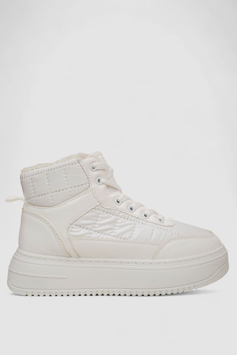 Кросівки жіночі зимові на хутрі, колір білий, 248RK03 - зображення 1