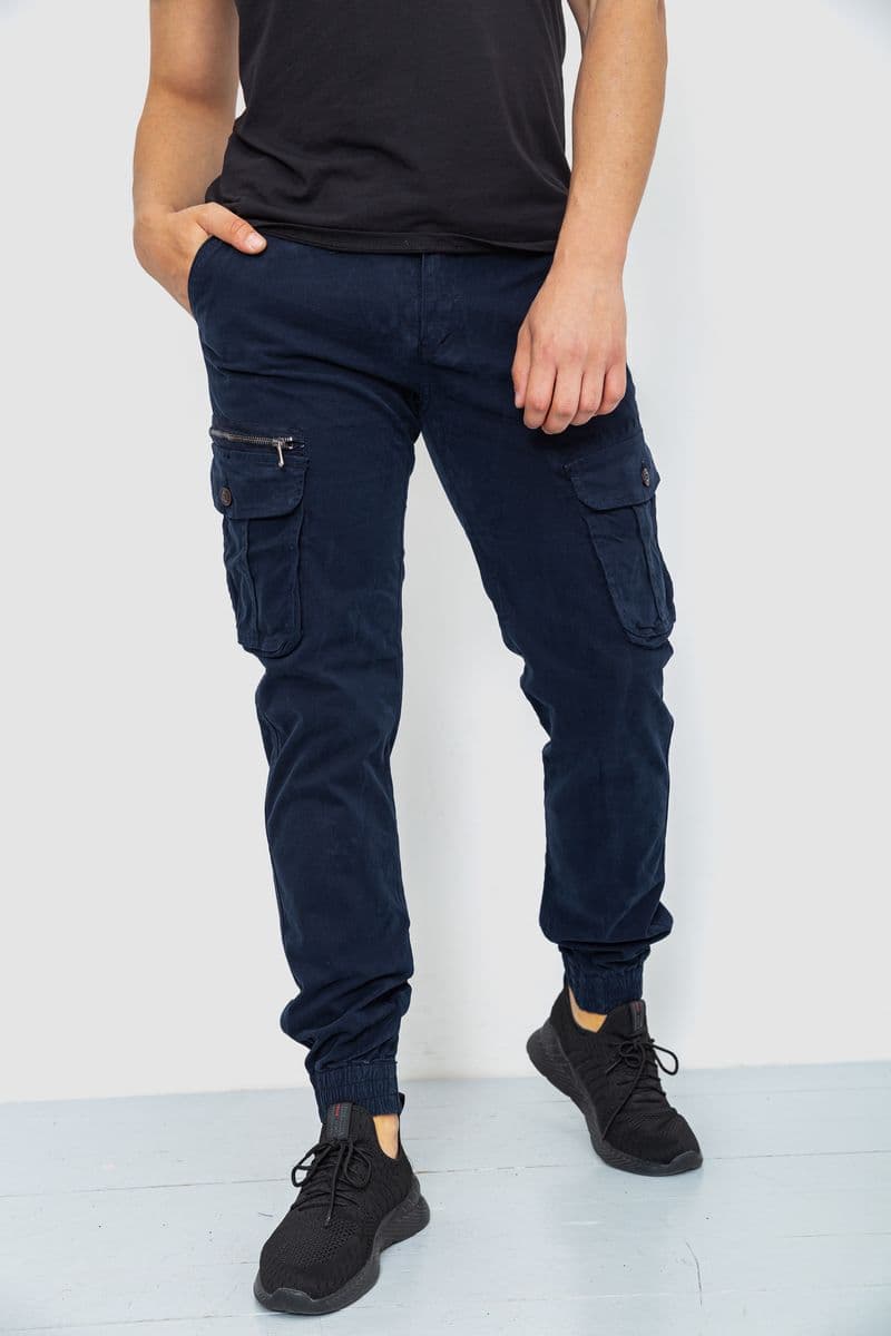 Штани карго чоловічі, колір темно-синій, 244R2073 - зображення 1