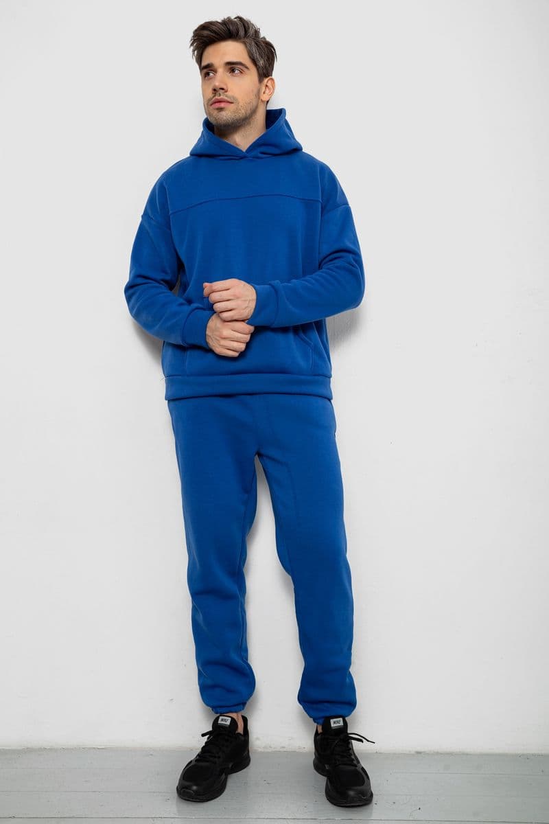 Спортивний костюм чоловічий на флісі, колір електрик, 238R029 - зображення 1