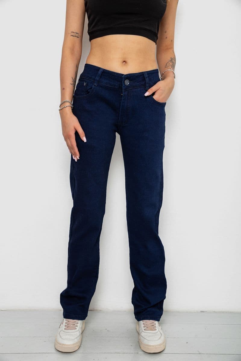 Джинси жіночі стрейч, колір синій, 244R1051 - зображення 1