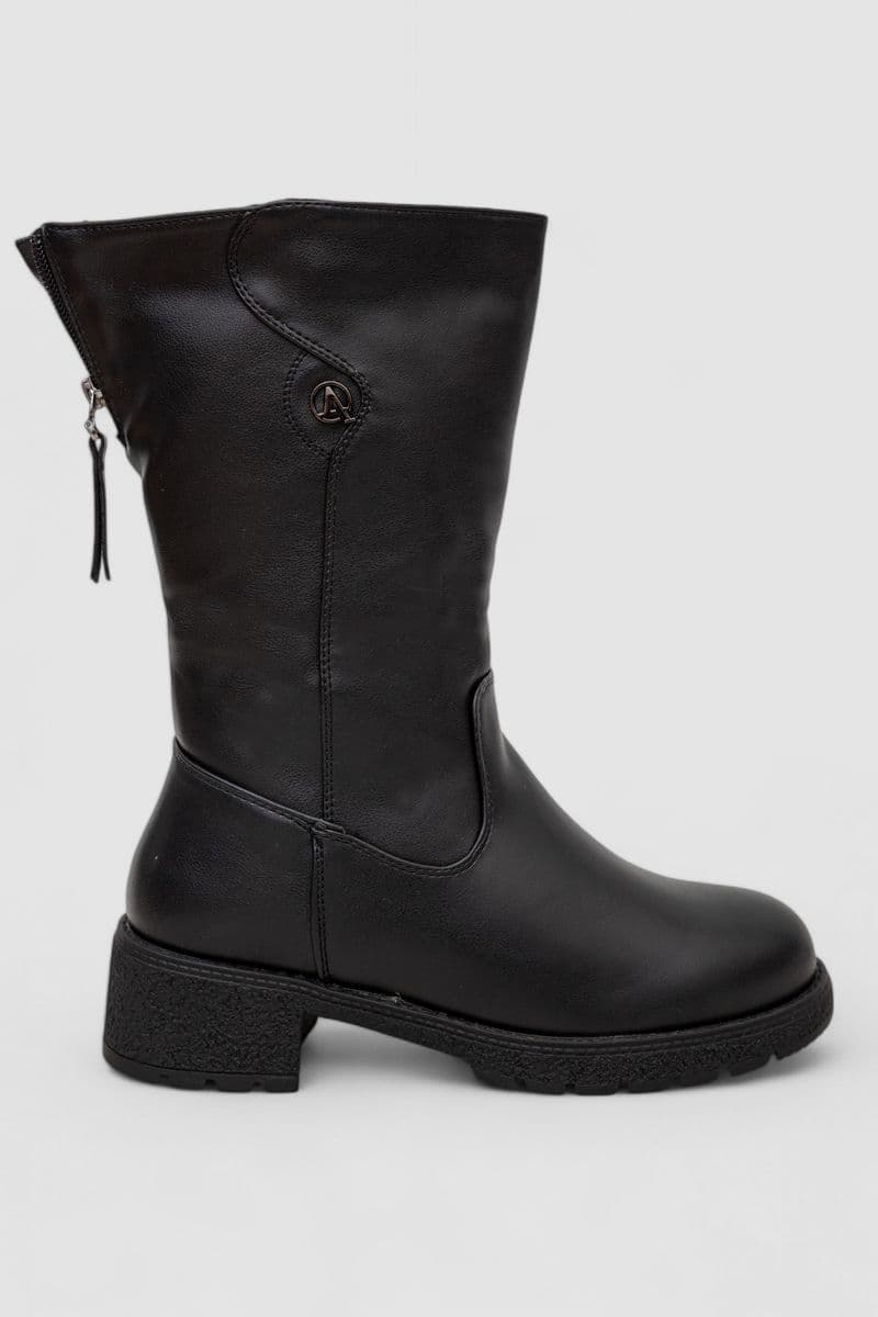 Чоботи жіночі зимові на хутрі, колір чорний, 243RY206 - зображення 1