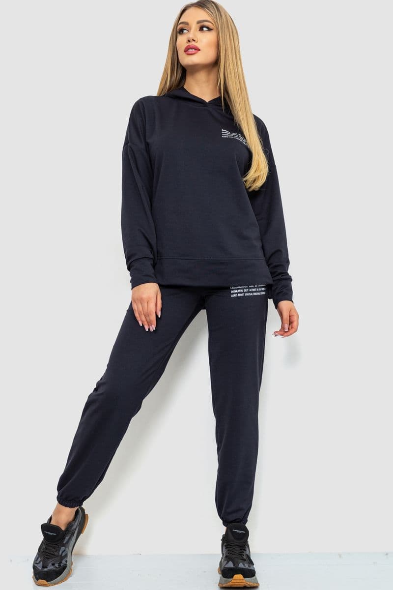 Спорт костюм жіночий, колір чорний, 241R15133 - зображення 1