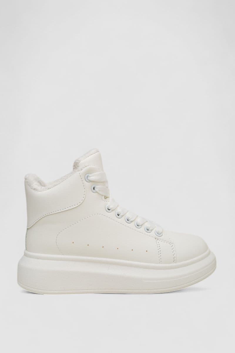 Кросівки жіночі зимові на хутрі, колір білий, 248RA2254 - зображення 1