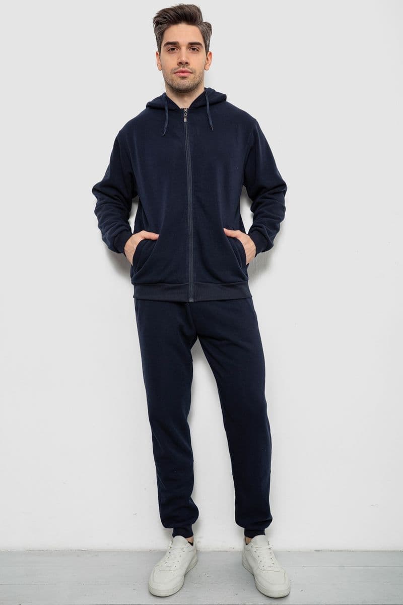 Спортивний костюм чоловічий утеплений, колір синій, 244R9104 - зображення 1