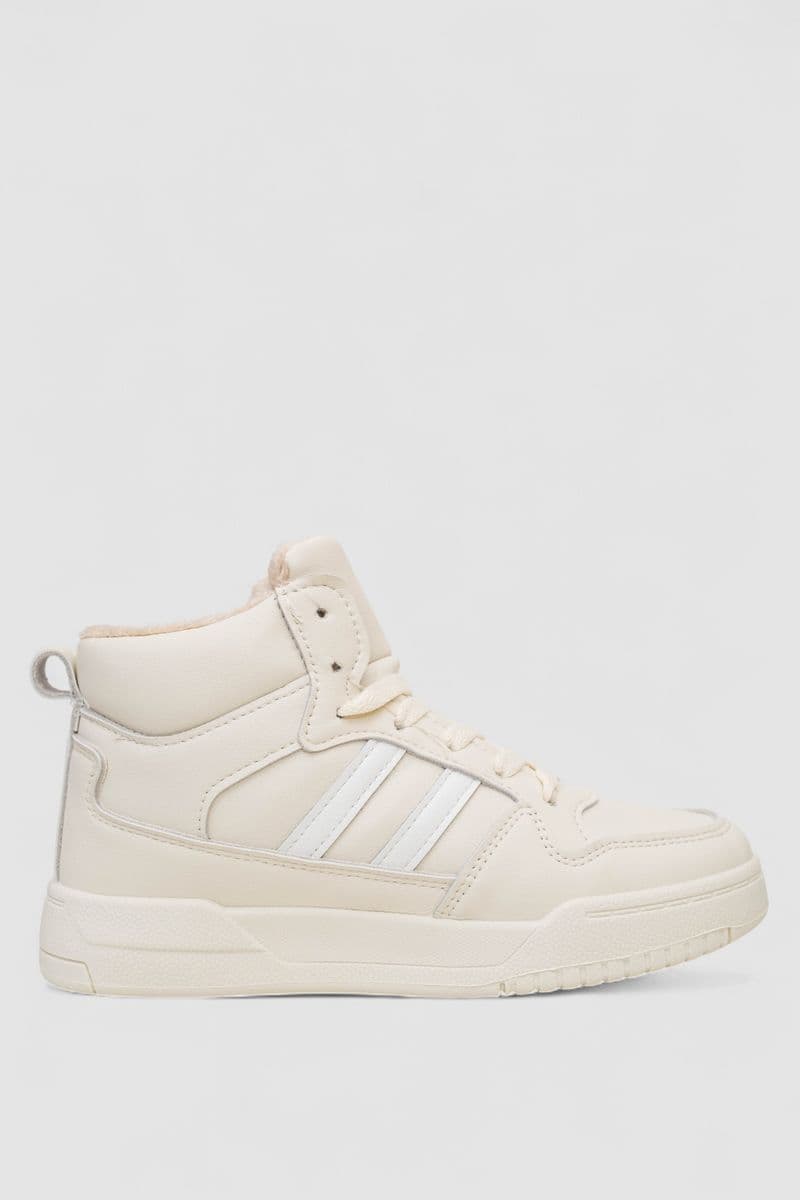 Кросівки жіночі зимові на хутрі, колір бежевий, 248RAD400 - зображення 1