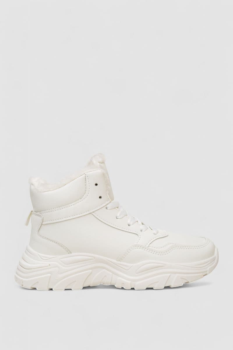 Кросівки жіночі зимові на хутрі, колір білий, 248RDM11 - зображення 1