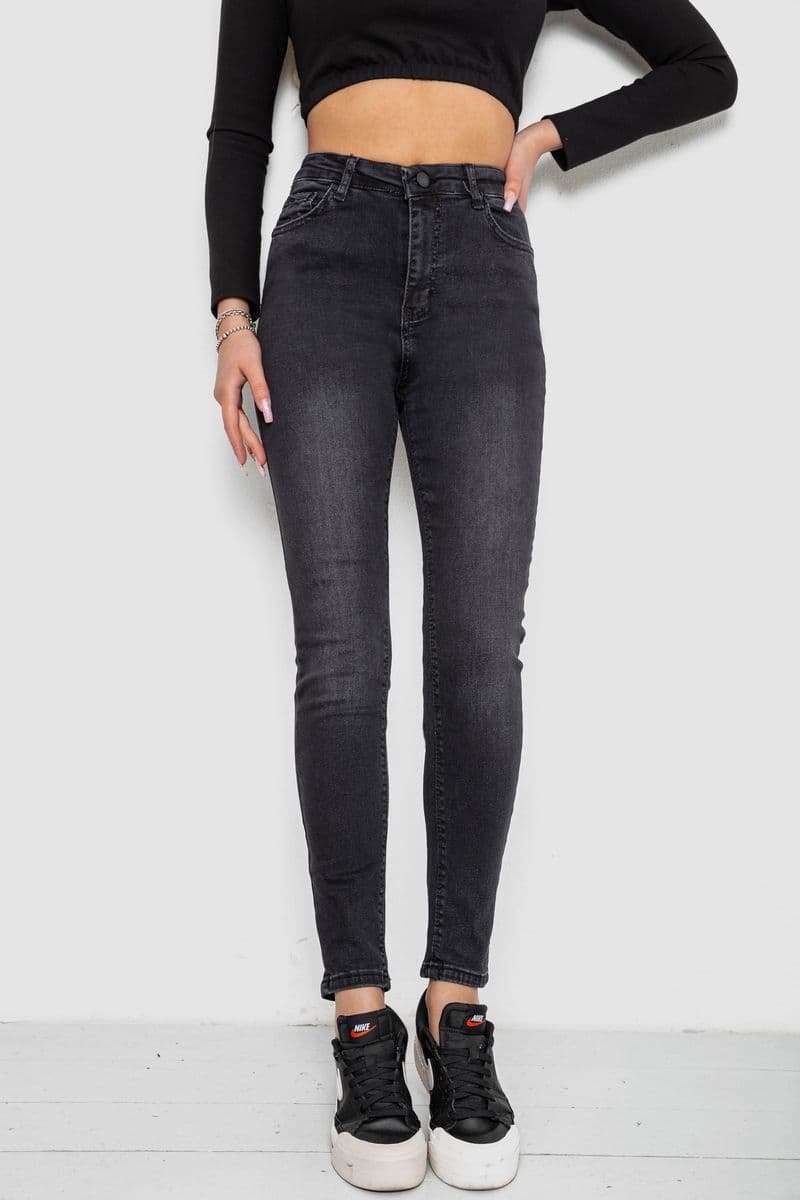 Джинси жіночі, колір темно-сірий, 244R5760 - зображення 1