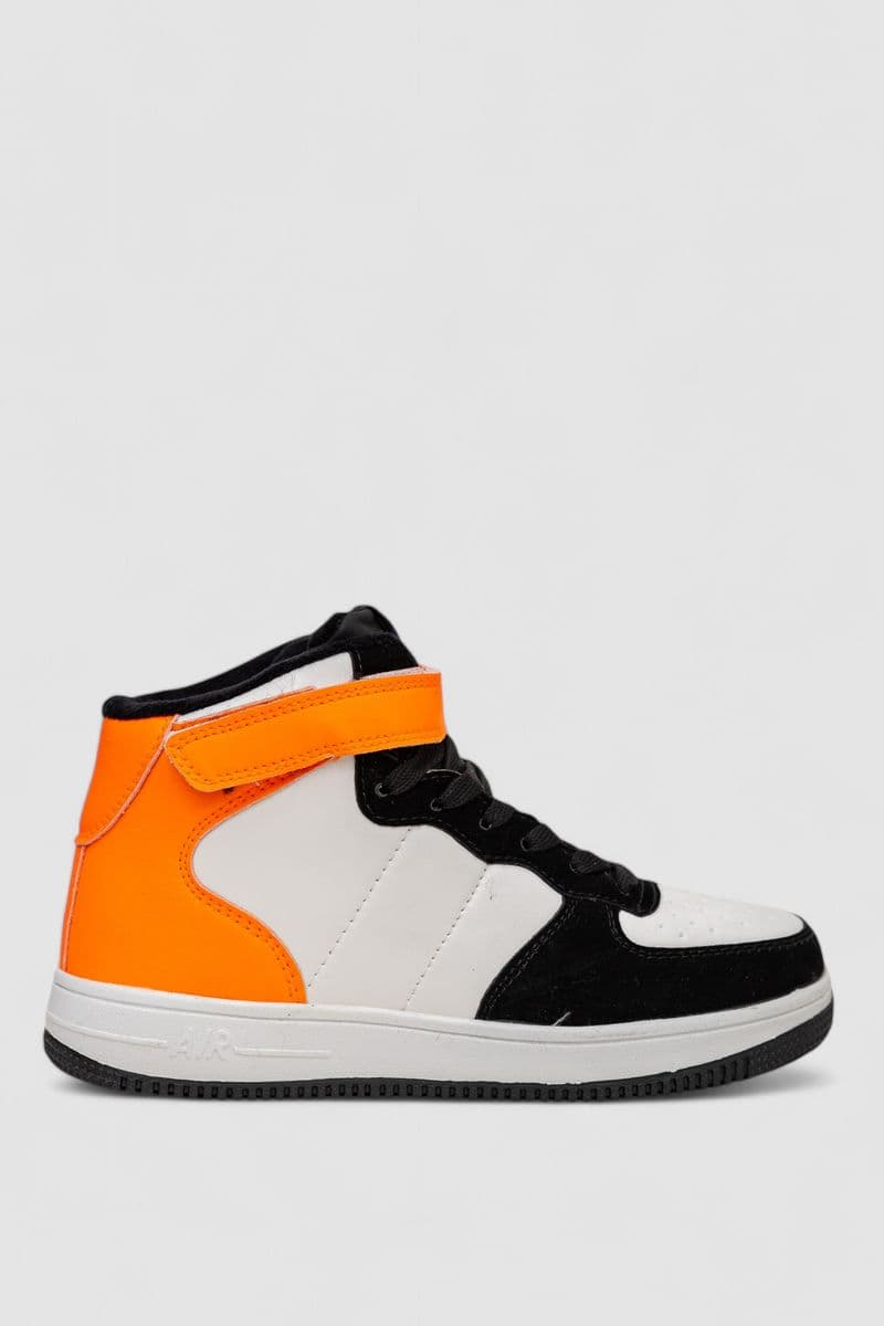 Кросівки жіночі зимові на хутрі, колір біло-помаранчевий, 248RH1040 - зображення 1