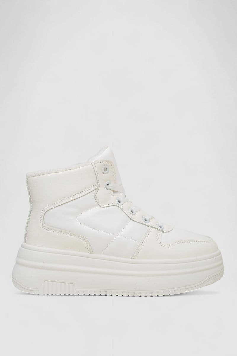 Кросівки жіночі зимові на хутрі, колір білий, 248RAM015 - зображення 1