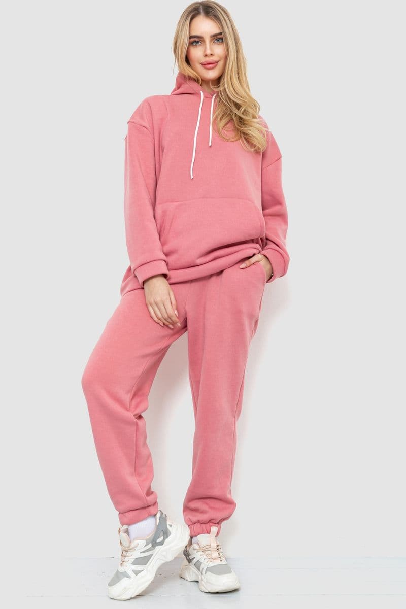 Спорт костюм жіночий на флісі, колір пудровий, 214R104 - зображення 1