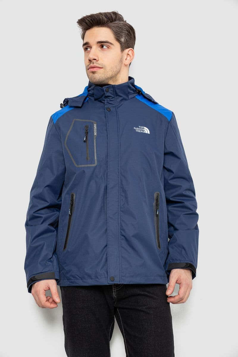 Куртка чоловіча демісезонна з капюшоном, колір синій, 244RL-2515AL - зображення 1