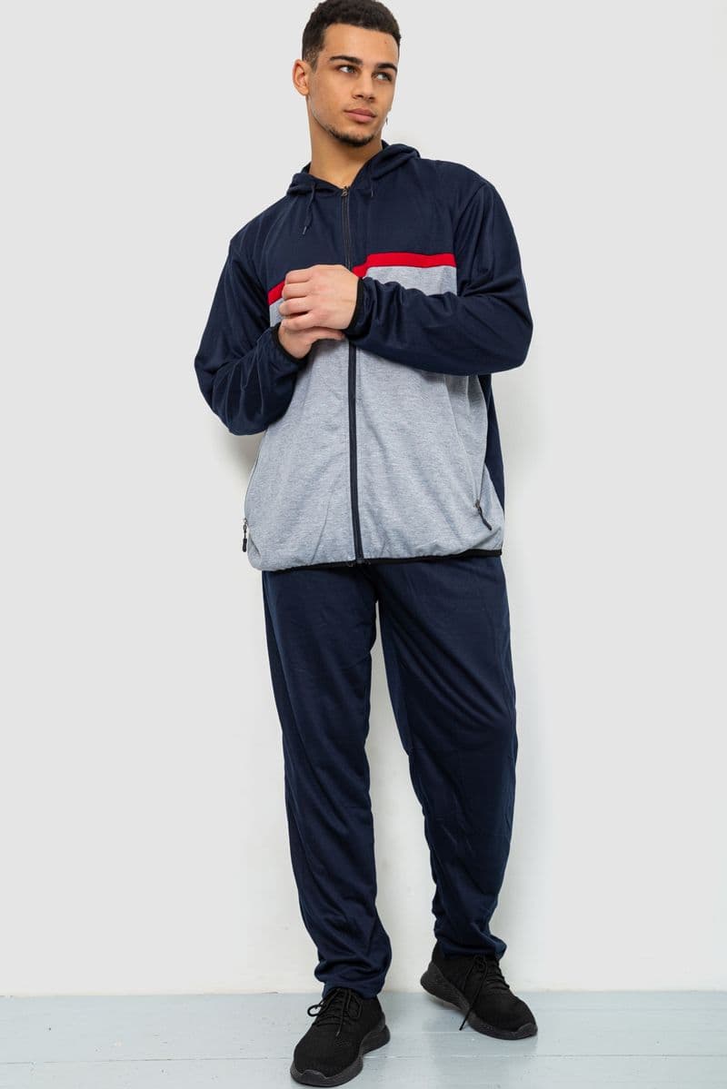 Спорт костюм чоловічий, колір синьо-сірий, 244R9133 - зображення 1