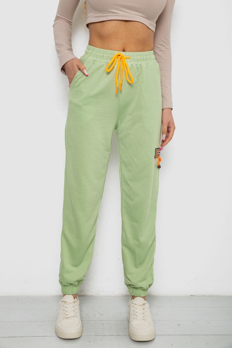 Спортивні штани жіночі, колір фісташковий, 238RJH016 - зображення 1