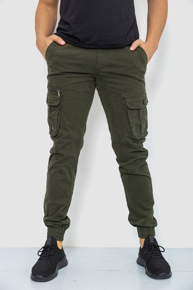 Штани карго чоловічі, колір хакі, 244R2073 - зображення 1