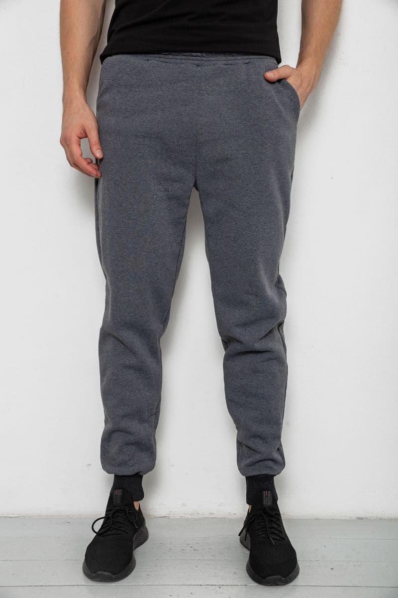 Спортивні чоловічі штани на флісі, колір сірий, 238R56910-5 - зображення 1