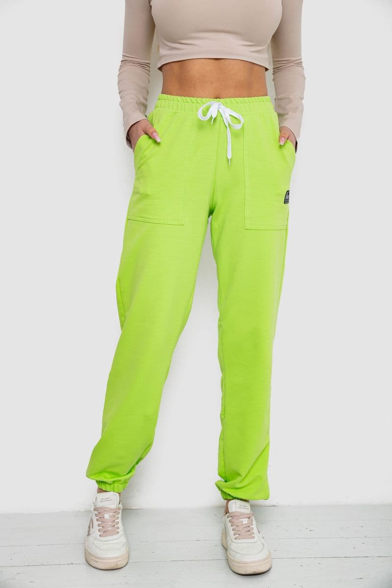 Спортивні штани жіночі, колір салатовий, 247R4670 - зображення 1