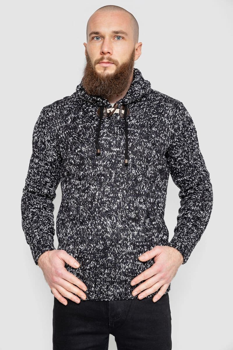 Светр чоловічий, колір чорний, 214R10303 - зображення 1