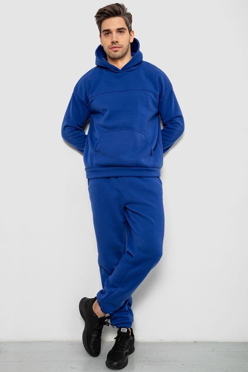 Спортивний костюм чоловічий на флісі, колір синій, 238R029 - зображення 1
