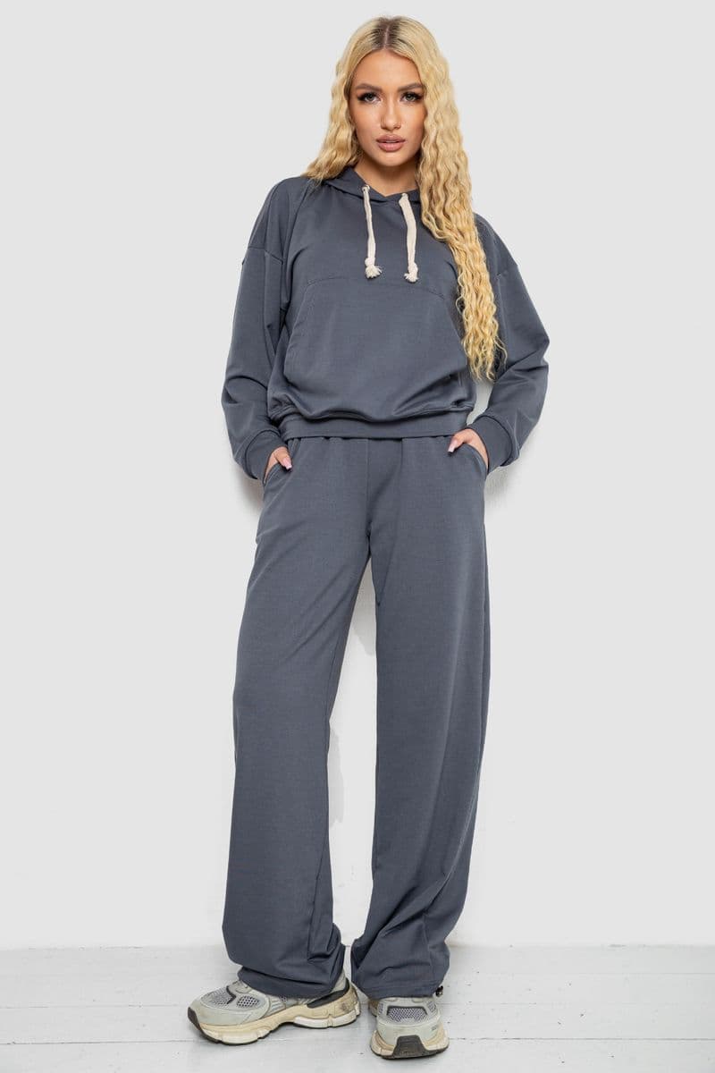 Спортивний костюм жіночий, колір темно-сірий, 241R2001-11 - зображення 1